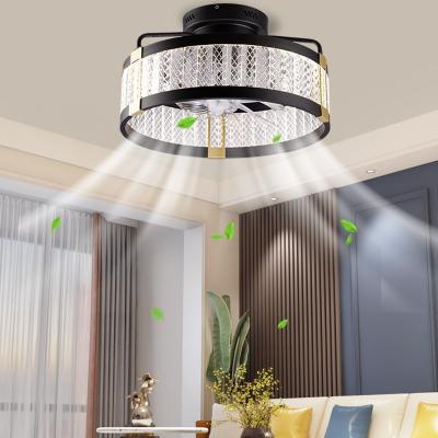 CGE-FS01005A Vintage Elegant Ceiling Fan Light Dimmable 3 Colors Ceiling Fans Remote Control Flush Mount 